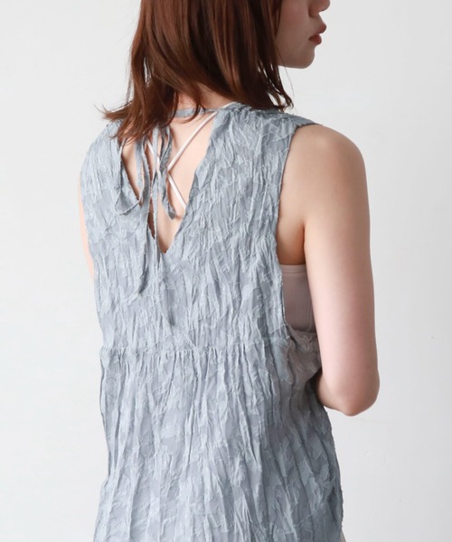 archives（アルシーヴ）の「シアージャガードワッシャーノースリワンピース（ワンピース・レディース・ブルー/グリーン/アイボリー/ブラック・MEDIUM）」の11枚目の写真