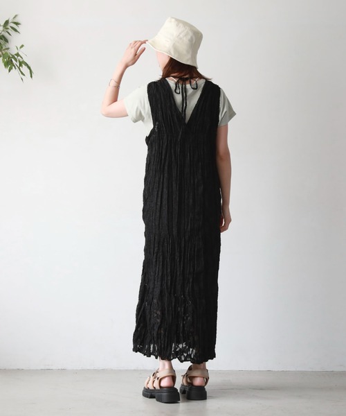 archives（アルシーヴ）の「シアージャガードワッシャーノースリワンピース（ワンピース・レディース・ブルー/グリーン/アイボリー/ブラック・MEDIUM）」の7枚目の写真