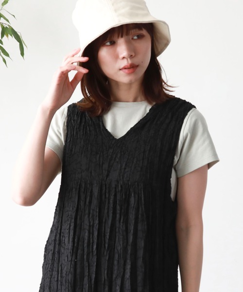 archives（アルシーヴ）の「シアージャガードワッシャーノースリワンピース（ワンピース・レディース・ブルー/グリーン/アイボリー/ブラック・MEDIUM）」の14枚目の写真