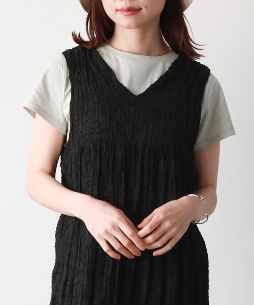 archives（アルシーヴ）の「シアージャガードワッシャーノースリワンピース（ワンピース・レディース・ブルー/グリーン/アイボリー/ブラック・MEDIUM）」の17枚目の写真