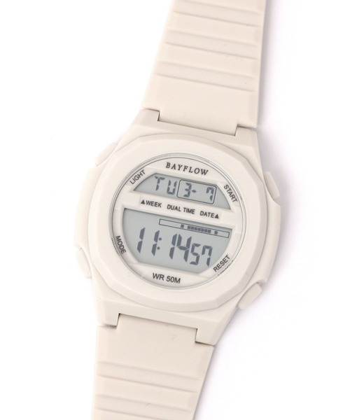 BAYFLOW（ベイフロー）の「マルチFCデジタルウォッチ（デジタル腕時計・レディース・ブラック/アイボリー・FREE）」の20枚目の写真