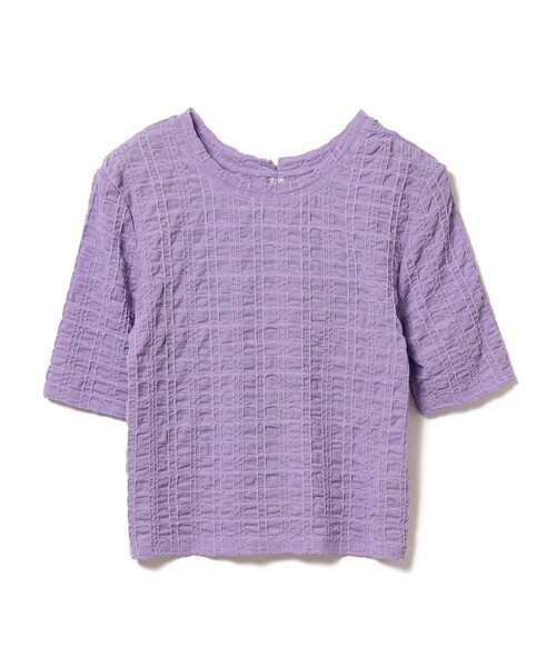 B:MING by BEAMS(ビーミングバイビームス)の「B:MING by BEAMS / 2WAY シアー ジャカード プルオーバー(Tシャツ/カットソー・レディース・ラベンダー/ブラック/アイボリー・FREE)」の13枚目の写真