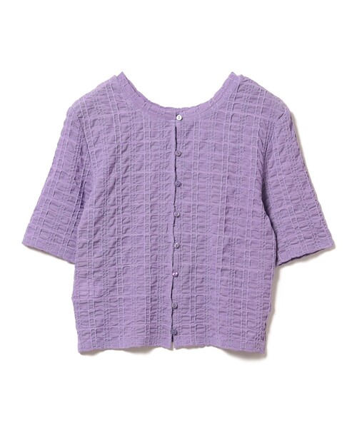 B:MING by BEAMS(ビーミングバイビームス)の「B:MING by BEAMS / 2WAY シアー ジャカード プルオーバー(Tシャツ/カットソー・レディース・ラベンダー/ブラック/アイボリー・FREE)」の17枚目の写真