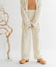 KBF | レースストレートイージーパンツ(その他パンツ)