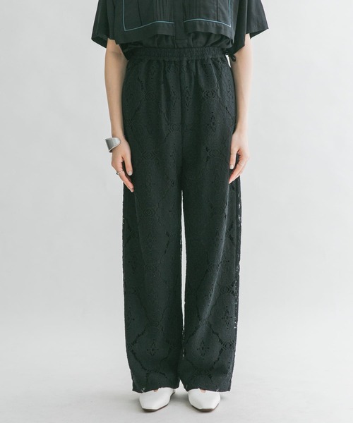 KBF（ケイビーエフ）の「レースストレートイージーパンツ（その他パンツ・レディース・オフホワイト/ブラック/アイボリー・ONE）」の11枚目の写真