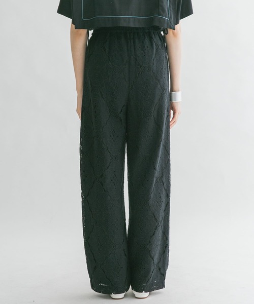 KBF（ケイビーエフ）の「レースストレートイージーパンツ（その他パンツ・レディース・オフホワイト/ブラック/アイボリー・ONE）」の13枚目の写真