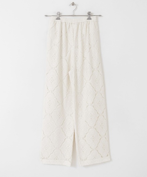 KBF（ケイビーエフ）の「レースストレートイージーパンツ（その他パンツ・レディース・オフホワイト/ブラック/アイボリー・ONE）」の18枚目の写真