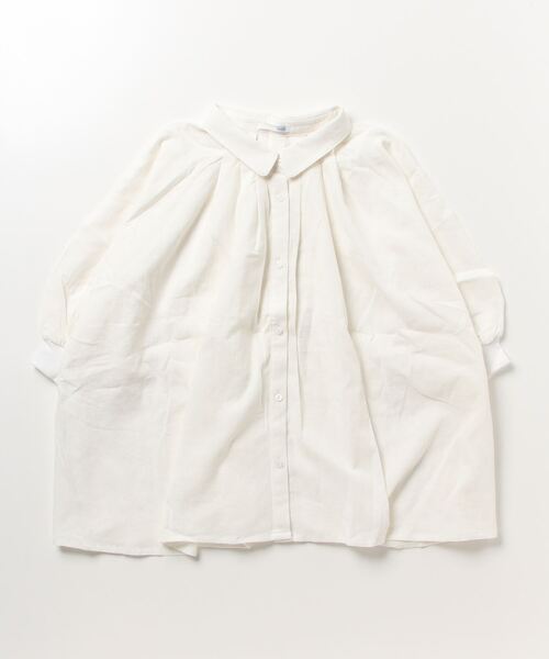 sandy（サンディー）の「【sandy】コットン刺しゅうリブ付きドルマンブラウス（シャツ/ブラウス・レディース・ブルー/オフホワイト/ブラック・FREE）」の2枚目の写真