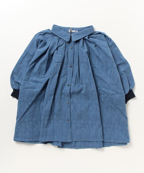 sandy（サンディー）の「【sandy】コットン刺しゅうリブ付きドルマンブラウス（シャツ/ブラウス・レディース・ブルー/オフホワイト/ブラック・FREE）」の3枚目の写真