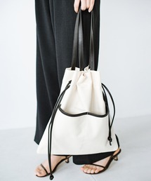 haco! | 【jou jou lier】キャンバス×合皮巾着トートバッグ(トートバッグ)