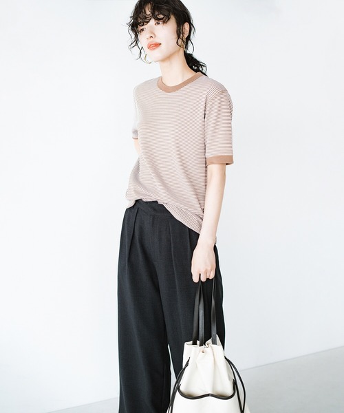 haco!(ハコ)の「【jou jou lier】キャンバス×合皮巾着トートバッグ(トートバッグ・レディース・ブラック/グリーン・ONE SIZE)」の6枚目の写真