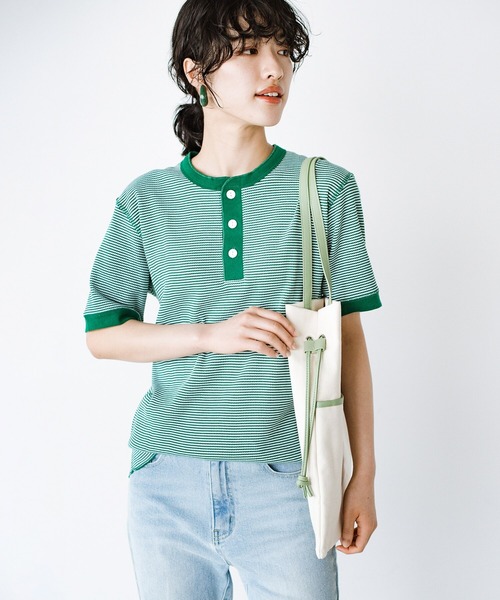 haco!(ハコ)の「【jou jou lier】キャンバス×合皮巾着トートバッグ(トートバッグ・レディース・ブラック/グリーン・ONE SIZE)」の11枚目の写真