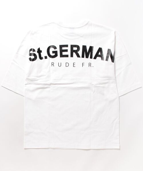 VIBGYOR（ヴィブジョー）の「ミドルウエイト天竺(BEY)（Tシャツ/カットソー・メンズ・ホワイト/ブラック/ホワイト×ブラック・LARGE/MEDIUM）」の4枚目の写真