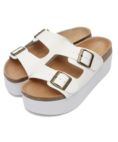 mystic（ミスティック）の「厚底サンダル（サンダル・レディース・シルバー/ホワイト/ブラック・38/36/37）」の2枚目の写真