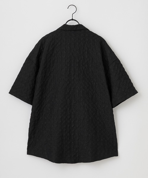 Anchor Smith（アンカー スミス）の「【 セットアップ 】立体ジャガード半袖オープンカラーシャツ＆ワイドショートパンツ（セットアップ・メンズ・ブラック/ホワイト・L/M）」の8枚目の写真