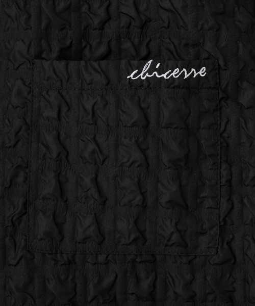 Anchor Smith（アンカー スミス）の「【 セットアップ 】立体ジャガード半袖オープンカラーシャツ＆ワイドショートパンツ（セットアップ・メンズ・ブラック/ホワイト・L/M）」の11枚目の写真