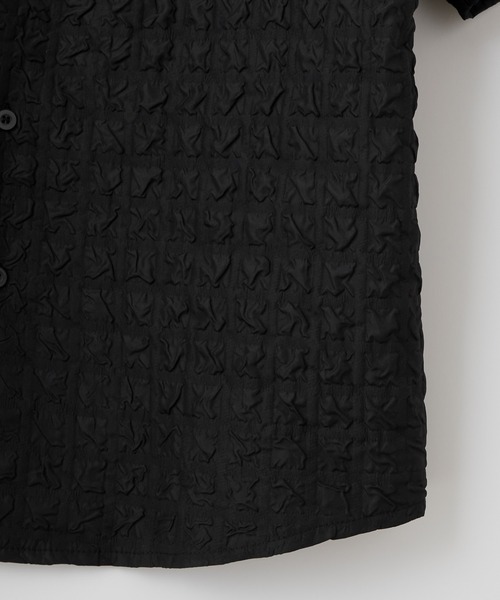 Anchor Smith（アンカー スミス）の「【 セットアップ 】立体ジャガード半袖オープンカラーシャツ＆ワイドショートパンツ（セットアップ・メンズ・ブラック/ホワイト・L/M）」の12枚目の写真