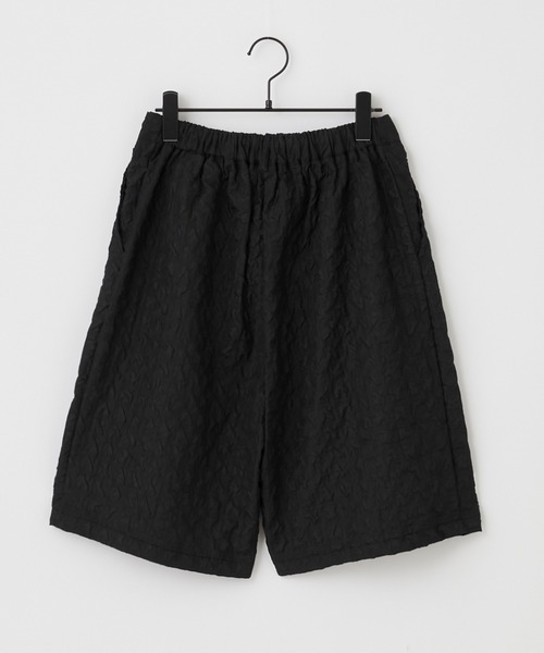 Anchor Smith（アンカー スミス）の「【 セットアップ 】立体ジャガード半袖オープンカラーシャツ＆ワイドショートパンツ（セットアップ・メンズ・ブラック/ホワイト・L/M）」の14枚目の写真