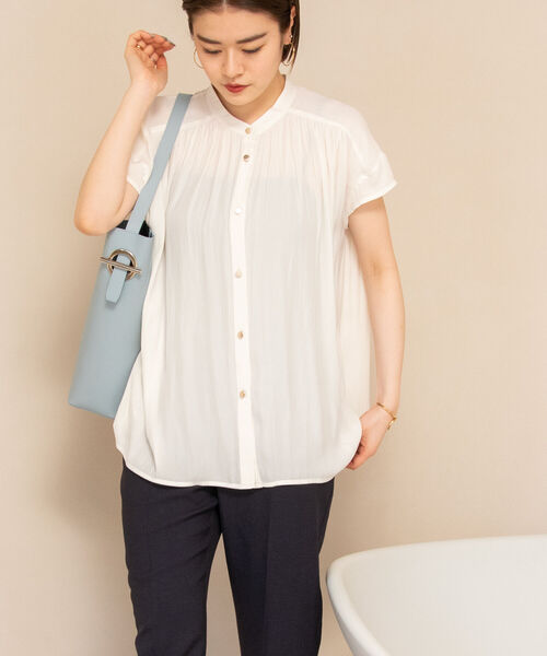 NOLLEY’S(ノーリーズ)の「◇【WEB限定】前後2WAY カッセンジョーゼットブラウス(シャツ/ブラウス・レディース・ライトブルー/ブラック/ブラック系その他3/ラベンダー/オフホワイト・FREE)」の8枚目の写真