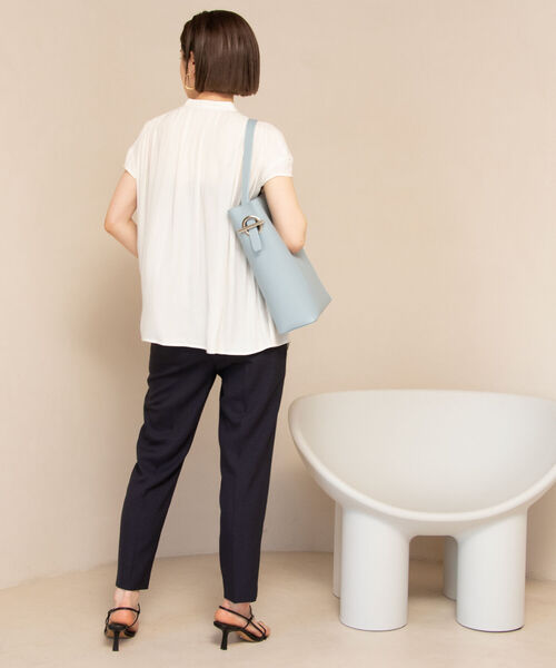 NOLLEY’S(ノーリーズ)の「◇【WEB限定】前後2WAY カッセンジョーゼットブラウス(シャツ/ブラウス・レディース・ライトブルー/ブラック/ブラック系その他3/ラベンダー/オフホワイト・FREE)」の10枚目の写真