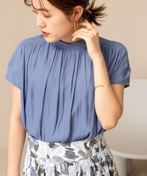NOLLEY’S(ノーリーズ)の「◇【WEB限定】前後2WAY カッセンジョーゼットブラウス(シャツ/ブラウス・レディース・ライトブルー/ブラック/ブラック系その他3/ラベンダー/オフホワイト・FREE)」の13枚目の写真