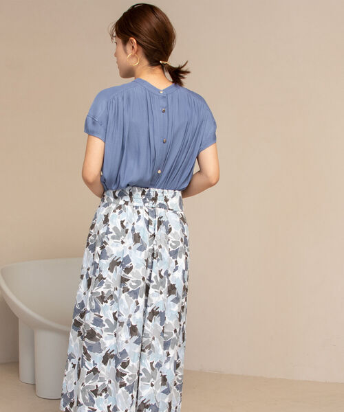NOLLEY’S(ノーリーズ)の「◇【WEB限定】前後2WAY カッセンジョーゼットブラウス(シャツ/ブラウス・レディース・ライトブルー/ブラック/ブラック系その他3/ラベンダー/オフホワイト・FREE)」の15枚目の写真