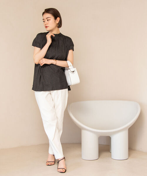 NOLLEY’S(ノーリーズ)の「◇【WEB限定】前後2WAY カッセンジョーゼットブラウス(シャツ/ブラウス・レディース・ライトブルー/ブラック/ブラック系その他3/ラベンダー/オフホワイト・FREE)」の16枚目の写真