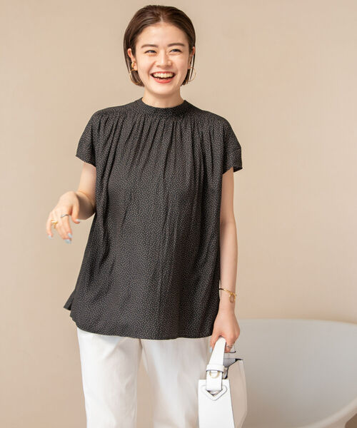 NOLLEY’S(ノーリーズ)の「◇【WEB限定】前後2WAY カッセンジョーゼットブラウス(シャツ/ブラウス・レディース・ライトブルー/ブラック/ブラック系その他3/ラベンダー/オフホワイト・FREE)」の20枚目の写真