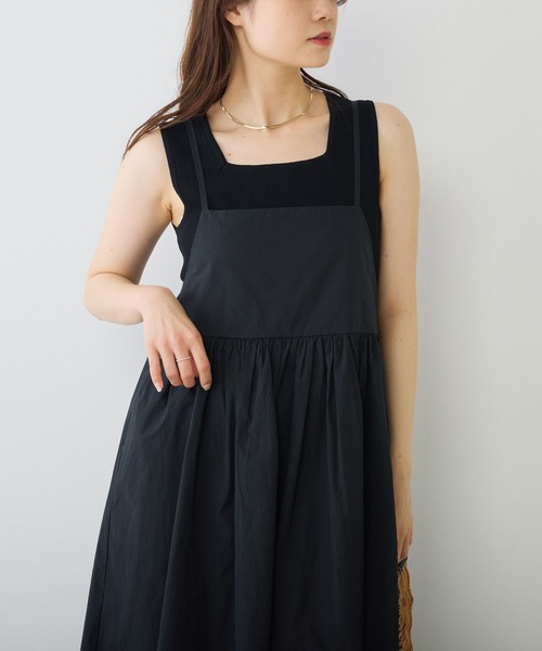 PUAL CE CIN(ピュアルセシン)の「【Du noir】キャミワンピース(ワンピース・レディース・ブラック/グレー・FREE)」の12枚目の写真