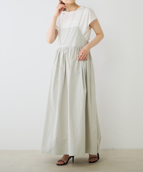 PUAL CE CIN(ピュアルセシン)の「【Du noir】キャミワンピース(ワンピース・レディース・ブラック/グレー・FREE)」の4枚目の写真