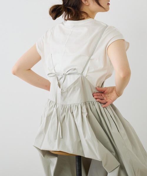 PUAL CE CIN(ピュアルセシン)の「【Du noir】キャミワンピース(ワンピース・レディース・ブラック/グレー・FREE)」の3枚目の写真