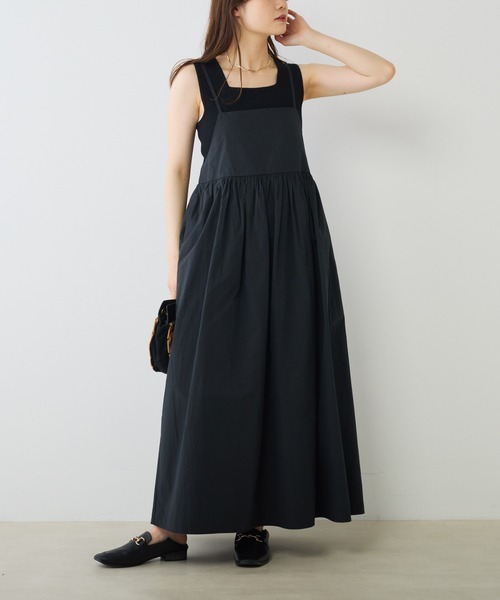 PUAL CE CIN(ピュアルセシン)の「【Du noir】キャミワンピース(ワンピース・レディース・ブラック/グレー・FREE)」の10枚目の写真