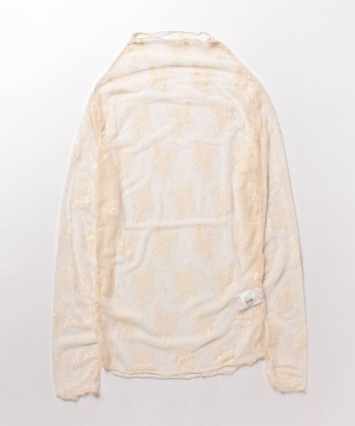 NinaetLina（ニナエリナ）の「レースチュールハイネックインナー（Tシャツ/カットソー・レディース・グレー/ブラック/ベージュ/キャメル/テラコッタ/ホワイト・FREE）」の13枚目の写真