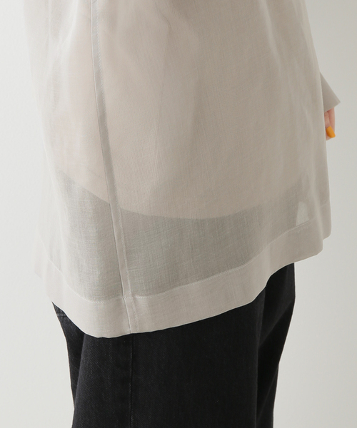 Noble(ノーブル)の「ソフトオーガンジーバックリボンブラウス(シャツ/ブラウス・レディース・ライトグレー/ホワイト・FREE)」の22枚目の写真