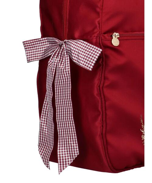 Maison de FLEUR（メゾンドフルール）の「EC限定ギンガムリボンキャリーオンバッグ（エコバッグ/サブバッグ・レディース・レッド/ブラック・FREE）」の8枚目の写真