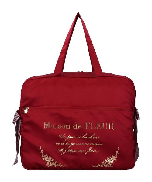 Maison de FLEUR（メゾンドフルール）の「EC限定ギンガムリボンキャリーオンバッグ（エコバッグ/サブバッグ・レディース・レッド/ブラック・FREE）」の21枚目の写真