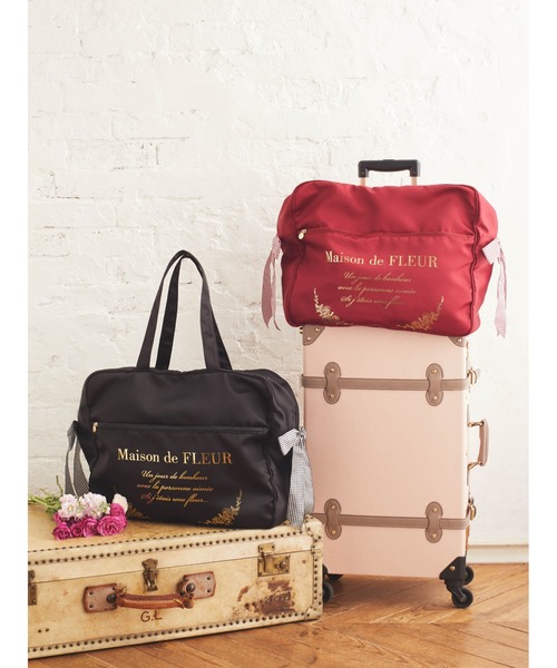 Maison de FLEUR（メゾンドフルール）の「EC限定ギンガムリボンキャリーオンバッグ（エコバッグ/サブバッグ・レディース・レッド/ブラック・FREE）」の17枚目の写真