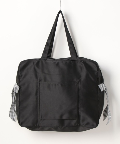 Maison de FLEUR（メゾンドフルール）の「EC限定ギンガムリボンキャリーオンバッグ（エコバッグ/サブバッグ・レディース・レッド/ブラック・FREE）」の10枚目の写真