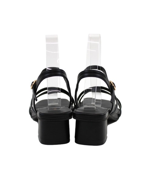 VIVIAN（ヴィヴィアン）の「スクエアトゥアシメ華奢アンクルストラップサンダル（サンダル・レディース・ブラック/アイボリー/キャメル/ゴールド/シルバー/ブラック系その他3/グレー系その他7/ナチュラル/ブロンズ/ホワイト×ライム・LL/S/M/L/SS）」の11枚目の写真