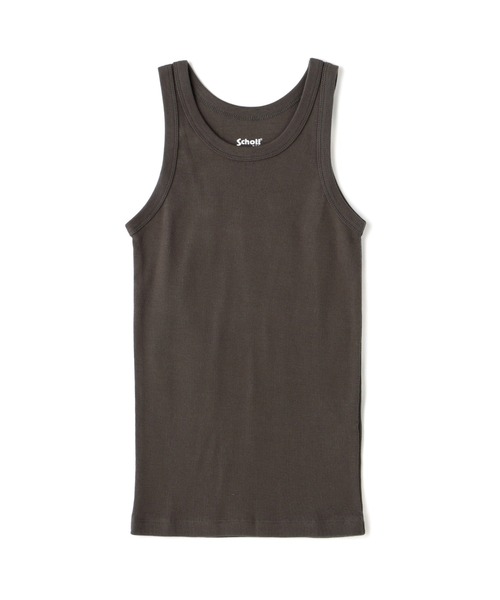 schott（ショット）の「【Women's】Schott/ショット/TANK TOP/タンクトップ（タンクトップ・レディース・ブラック/ホワイト系2/チャコール・F）」の3枚目の写真