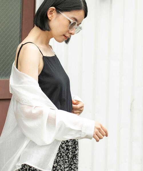 coen（コーエン）の「接触冷感カップ付きキャミソール（キャミソール・レディース・ネイビー/ブラック/ホワイト/ブラウン・L/M）」の10枚目の写真