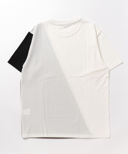 m.f.editorial（エムエフエディトリアル）の「【接触冷感 ストレッチ】m.f.エディトリアル メンズ 切替クルーネック半袖Tシャツ（Tシャツ/カットソー・メンズ・サックスブルー/ホワイト/ダークグリーン・X-LARGE/MEDIUM/LARGE）」の4枚目の写真