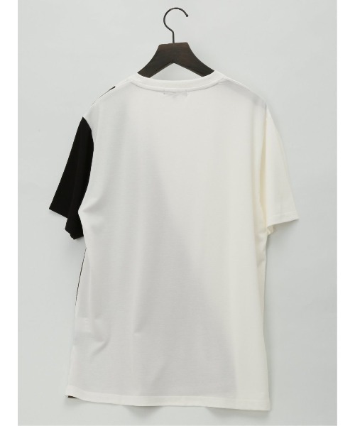 m.f.editorial（エムエフエディトリアル）の「【接触冷感 ストレッチ】m.f.エディトリアル メンズ 切替クルーネック半袖Tシャツ（Tシャツ/カットソー・メンズ・サックスブルー/ホワイト/ダークグリーン・X-LARGE/MEDIUM/LARGE）」の6枚目の写真