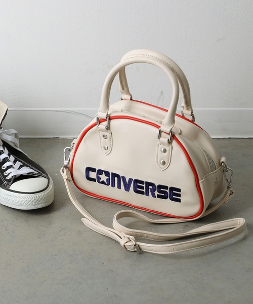 CONVERSE（コンバース）の「CONVERSE　ラウンドハンドバッグ（ハンドバッグ・メンズ・オフホワイト/ブラック・FREE）」の2枚目の写真