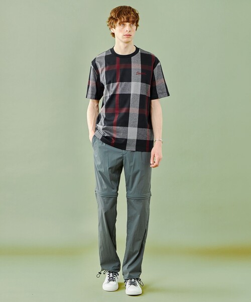 BLACK LABEL CRESTBRIDGE(ブラックレーベル・クレストブリッジ)の「【WEB限定】ブラックチェックTシャツ(Tシャツ/カットソー・メンズ・ブラック・M/L/XL)」の4枚目の写真