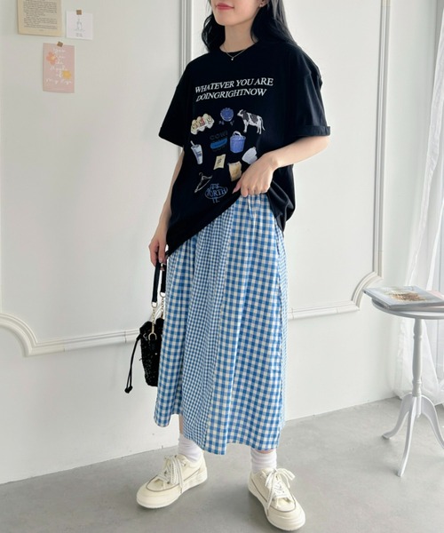 Loueme（ルエム）の「韓国風グラフィックTシャツ（Tシャツ/カットソー・レディース・ブラック/ホワイト/グレー・M/XL）」の15枚目の写真