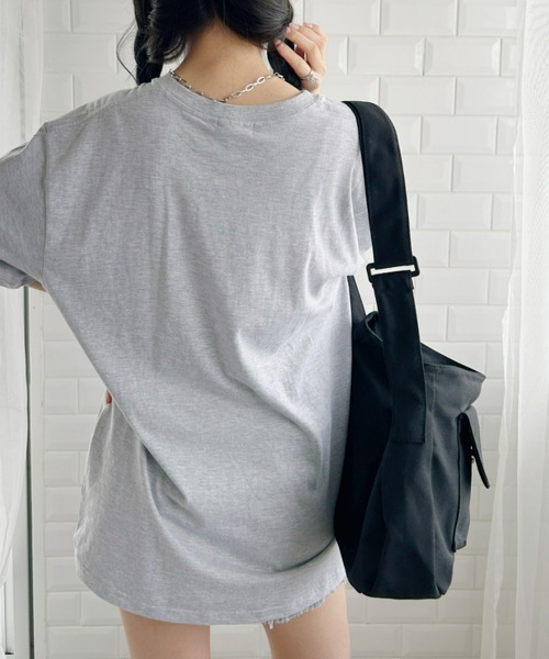 Loueme（ルエム）の「韓国風グラフィックTシャツ（Tシャツ/カットソー・レディース・ブラック/ホワイト/グレー・M/XL）」の18枚目の写真