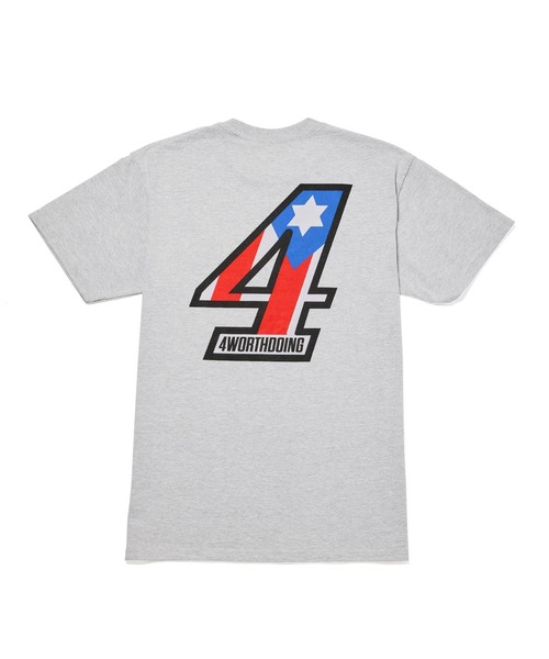4WD(フォーワースドゥーイング)の「【4WD/4 WORTH DOING/フォー・ワース・ドゥーイング】 4X2 TEE 4X2ショートスリーブTシャツ(Tシャツ/カットソー・メンズ・ライトグレー/ホワイト・L/M/XL)」の5枚目の写真