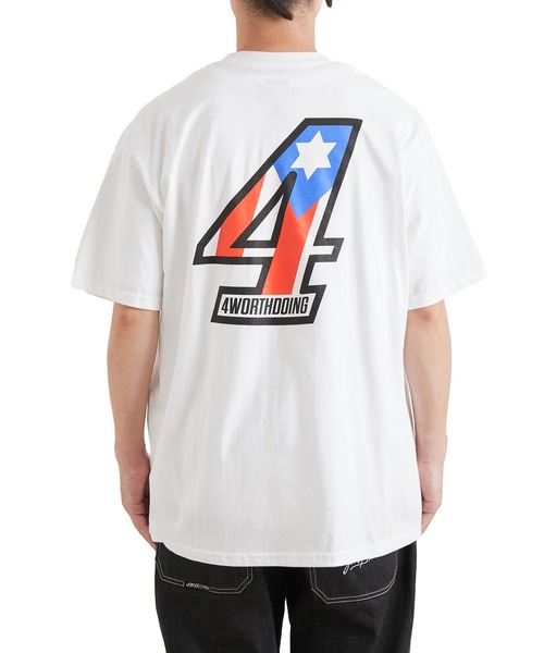 4WD(フォーワースドゥーイング)の「【4WD/4 WORTH DOING/フォー・ワース・ドゥーイング】 4X2 TEE 4X2ショートスリーブTシャツ(Tシャツ/カットソー・メンズ・ライトグレー/ホワイト・L/M/XL)」の4枚目の写真
