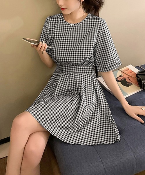 NinaetLina(ニナエリナ)の「ギンガムチェックワンピース(ワンピース・レディース・チェック・L/M)」の2枚目の写真